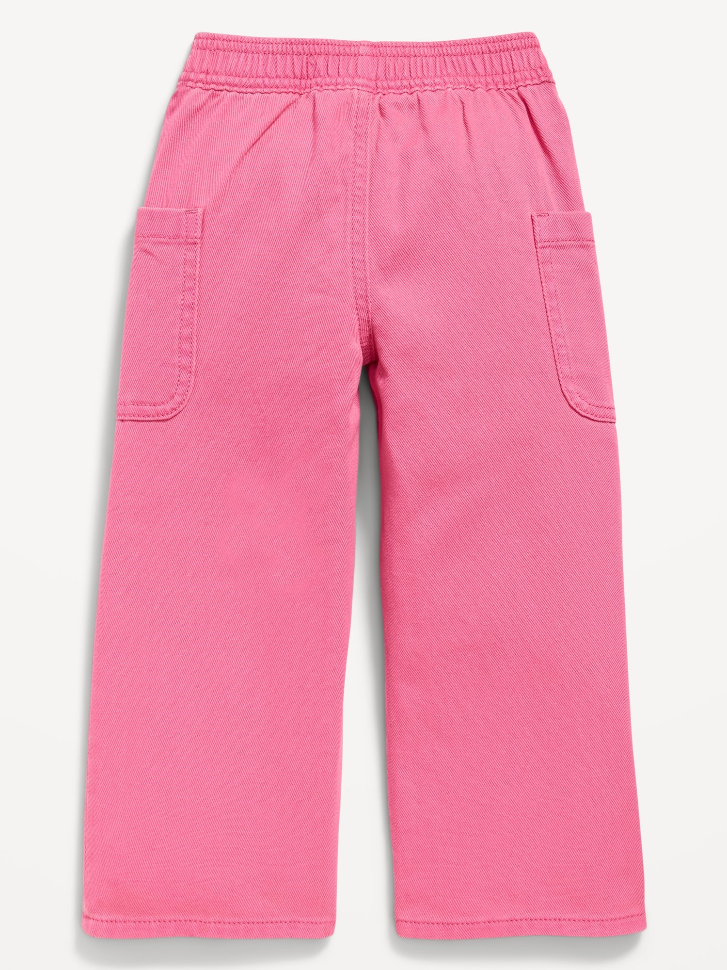 Pull-On Baggy Wide-Leg Cargo Jeans for Toddler Girls