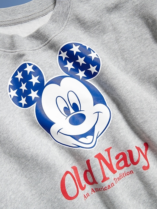 Image number 9 showing, Old Navy x Disney© Mickey Mouse Oversized Flag Logo-Graphic Sweatshirt
