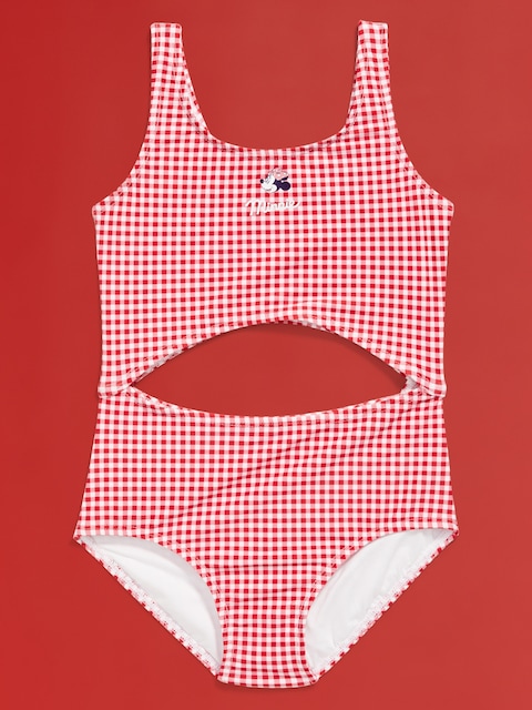 Old Navy x Disney© Minnie Mouse Cutout One-Piece Swimsuit for Girls - Red Gingham