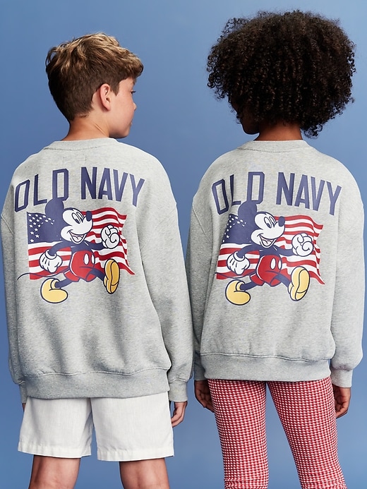 Image number 2 showing, Old Navy x Disney© Mickey Mouse Flag Graphic Crew-Neck Sweatshirt for Boys