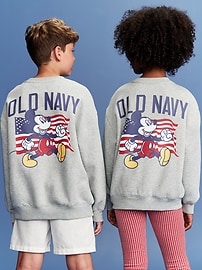 Image number 2 showing, Old Navy x Disney© Mickey Mouse Flag Graphic Crew-Neck Sweatshirt for Boys