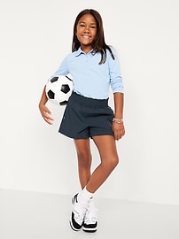 Image number 3 showing, High-Waisted StretchTech Performance Shorts for Girls
