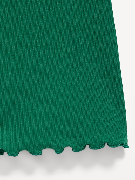 Image number 2 showing, High-Waisted Ribbed Flared Leggings for Girls