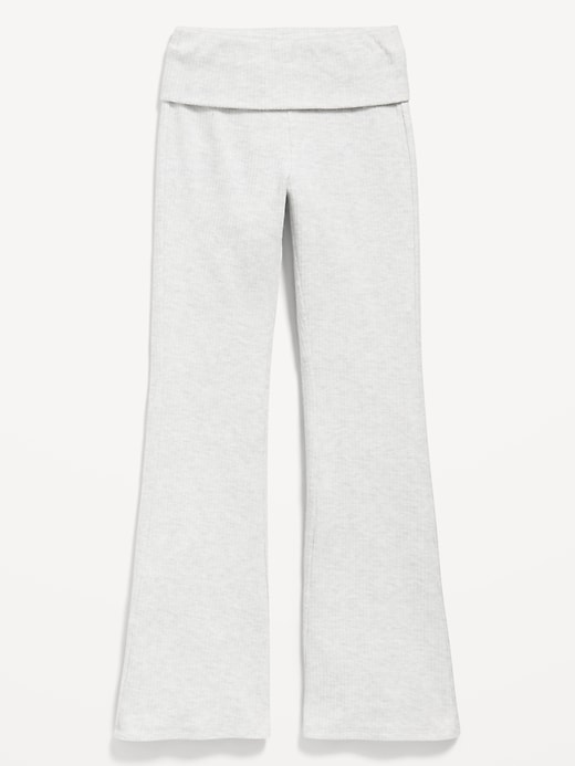 Image number 4 showing, CozePlush Foldover Flare Leggings for Girls