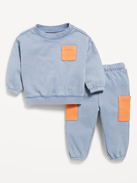 Image number 1 showing, French-Terry Pocket Sweatshirt and Sweatpants Set for Baby