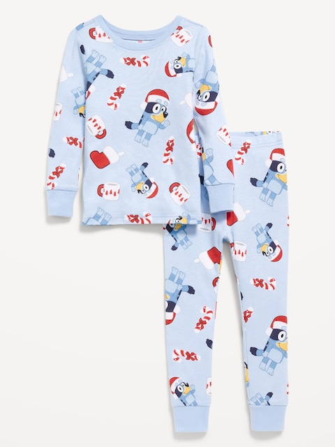 Bluey™ Unisex Graphic Snug-Fit Pajama Set for Toddler & Baby - Merry Bluey