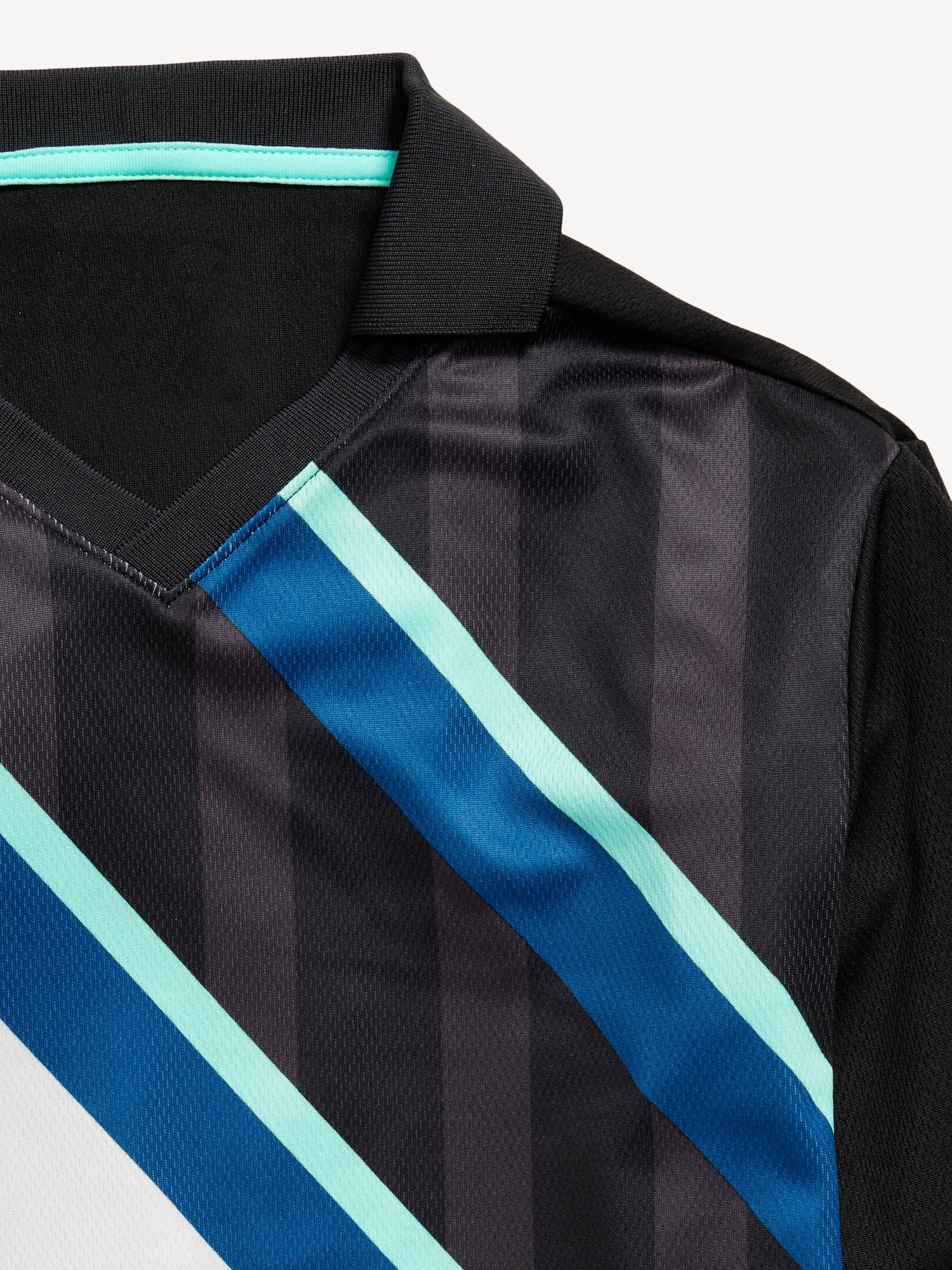 Oversized Long-Sleeve Collared Soccer Top for Boys