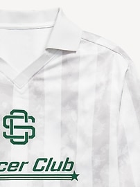 Image number 6 showing, Oversized Long-Sleeve Collared Soccer Top for Boys