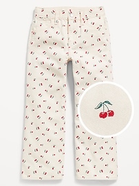 Image number 4 showing, Printed High-Waisted Baggy Wide-Leg Jeans for Girls
