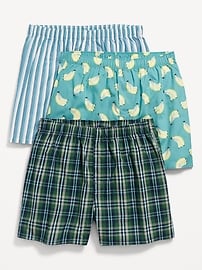 Image number 1 showing, 3-Pack Soft-Washed Boxer Shorts -- 3.75-inch inseam