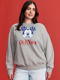 Image number 5 showing, Old Navy x Disney© Mickey Mouse Oversized Flag Logo-Graphic Sweatshirt