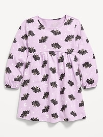 Image number 1 showing, Printed Long-Sleeve Dress for Toddler Girls