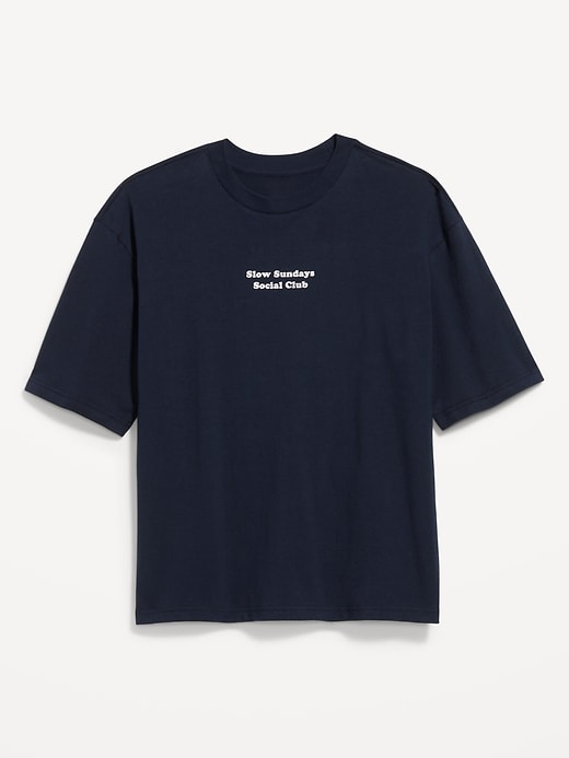 Image number 1 showing, Heavyweight Cropped Graphic T-Shirt