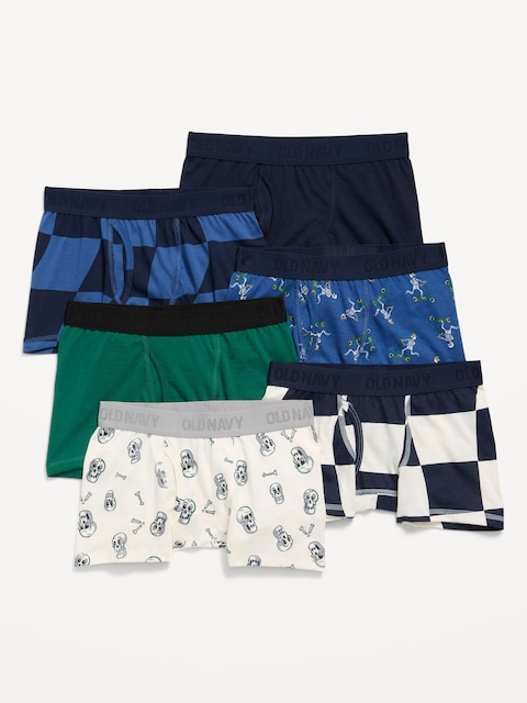 Boxer-Briefs Underwear 6-Pack for Boys - Multi Check