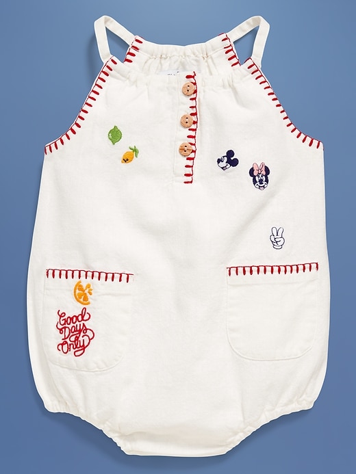 Image number 3 showing, Old Navy x Disney© Linen-Blend Sleeveless One-Piece Romper for Baby