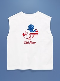 Image number 2 showing, Old Navy x Disney© Mickey Mouse Flag Logo-Graphic Muscle T-Shirt for Toddler Boys