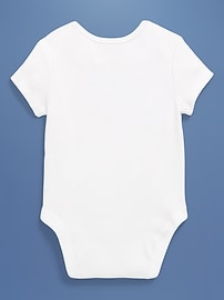 Image number 2 showing, Old Navy x Disney© Mickey Mouse Flag Logo-Graphic Bodysuit for Baby