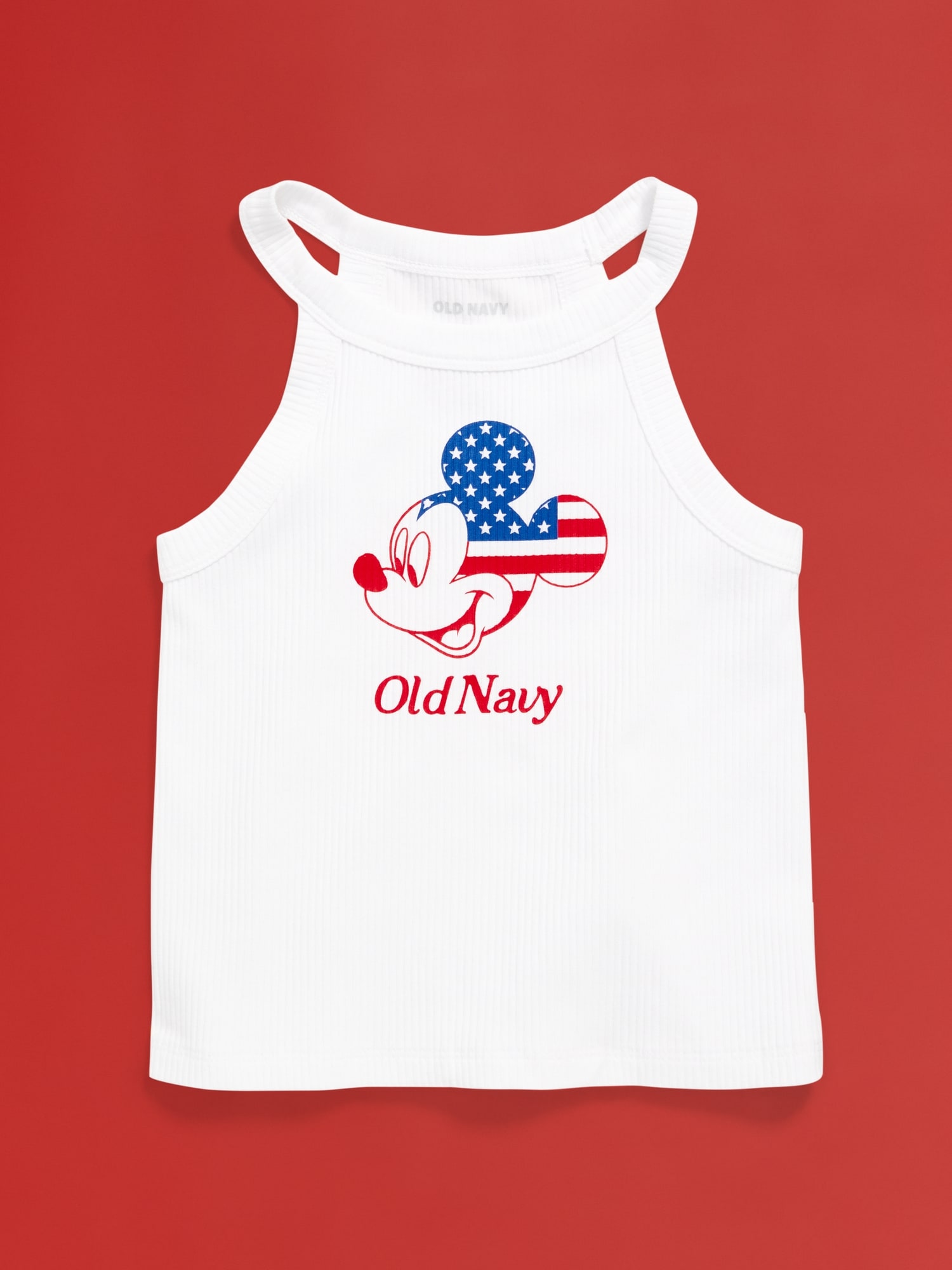 Old Navy x Disney© Mickey Mouse Flag Logo-Graphic Halter Tank Top for Toddler Girls