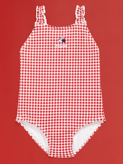 Image number 3 showing, Old Navy x Disney© Minnie Mouse Textured One-Piece Swimsuit for Toddler Girls