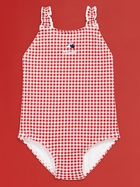 Image number 3 showing, Old Navy x Disney© Minnie Mouse Textured One-Piece Swimsuit for Toddler Girls