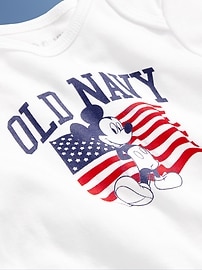 Image number 4 showing, Old Navy x Disney© Mickey Mouse Flag Logo-Graphic Bodysuit for Baby
