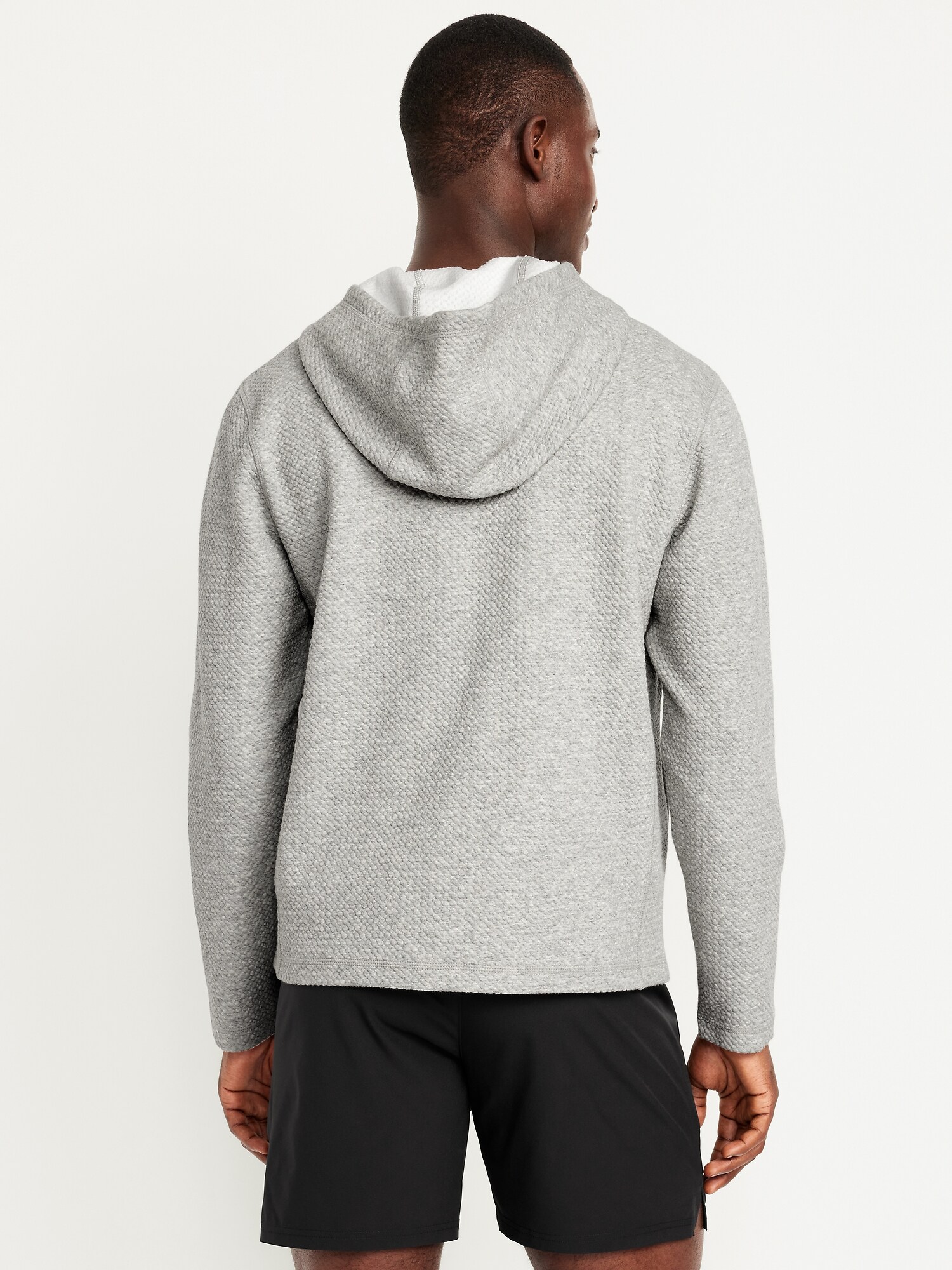 Мужское худи Old Navy Recharge Fleece Pullover, цвет: Светлый серый — фото 2