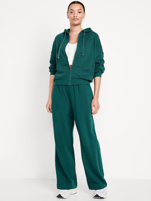 High-Waisted SoComfy Wide-Leg Sweatpants - Jet Stream