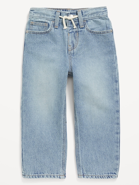 Baggy Barrel-Leg Jeans for Toddler Boys - Light Wash