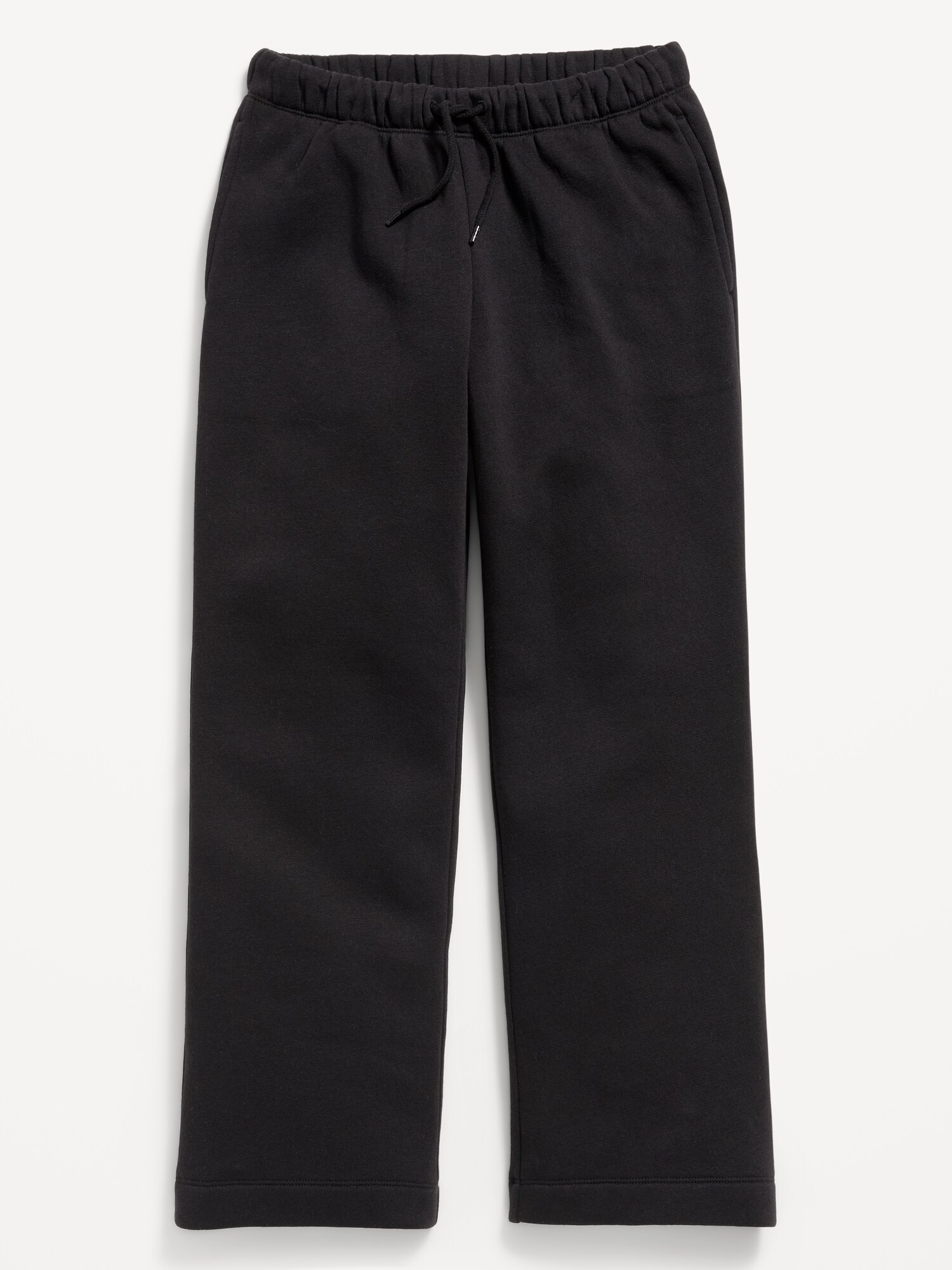 Брюки Old Navy Favorite Fleece High-Waisted Wide-Leg Sweatpants для девочек, цвет: Чёрный — фото 4