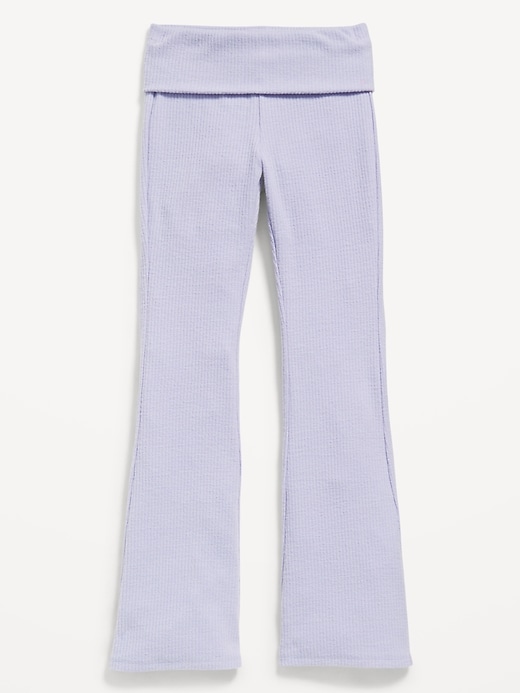 Image number 4 showing, CozePlush Foldover Flare Leggings for Girls