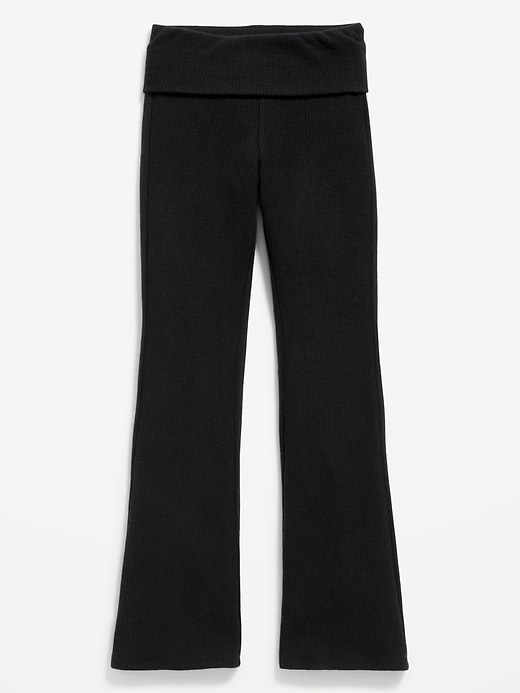Image number 4 showing, CozePlush Foldover Flare Leggings for Girls