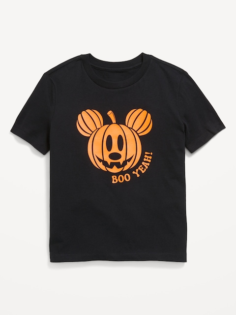 Disney© Pumpkin Mickey Mouse Gender-Neutral Graphic T-Shirt for Kids - Pumpkin Mickey (Match The Fam)