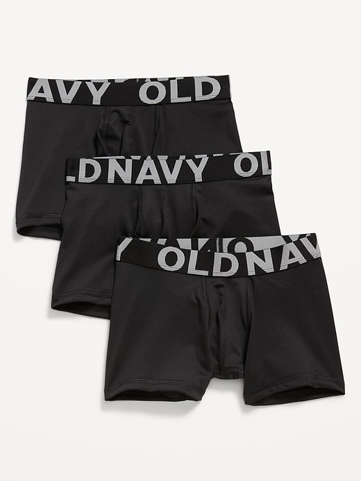Image number 1 showing, Go-Dry Boxer-Briefs Performance Underwear 3-Pack for Boys