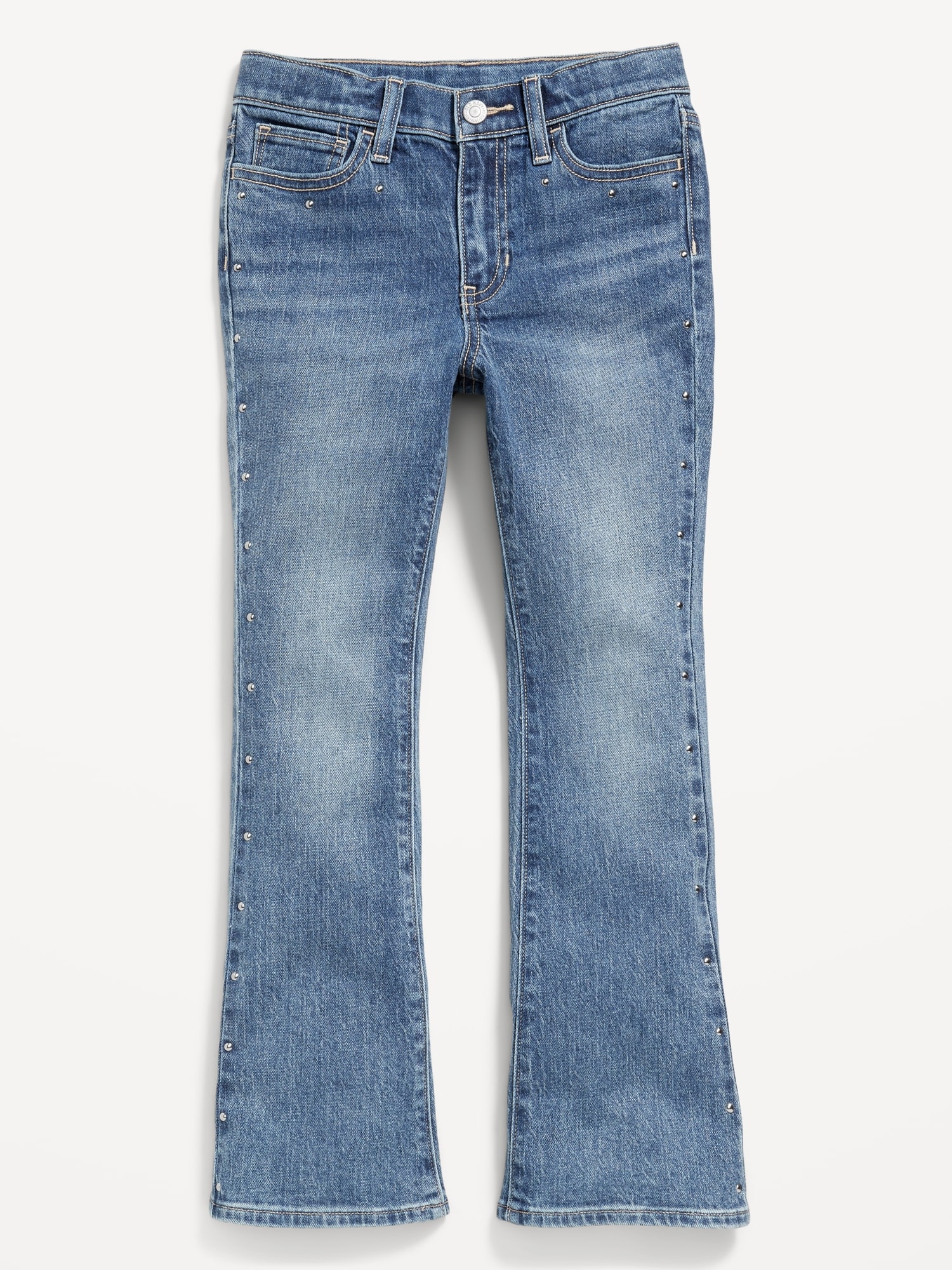 High-Waisted Studded Flare-Leg Jeans for Girls