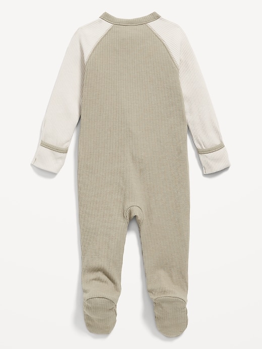 Image number 2 showing, Ribbed 2-Way-Zip Sleep & Play Footed One-Piece for Baby