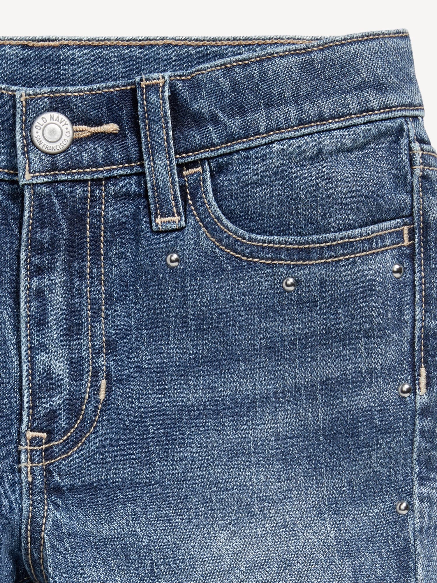 High-Waisted Studded Flare-Leg Jeans for Girls