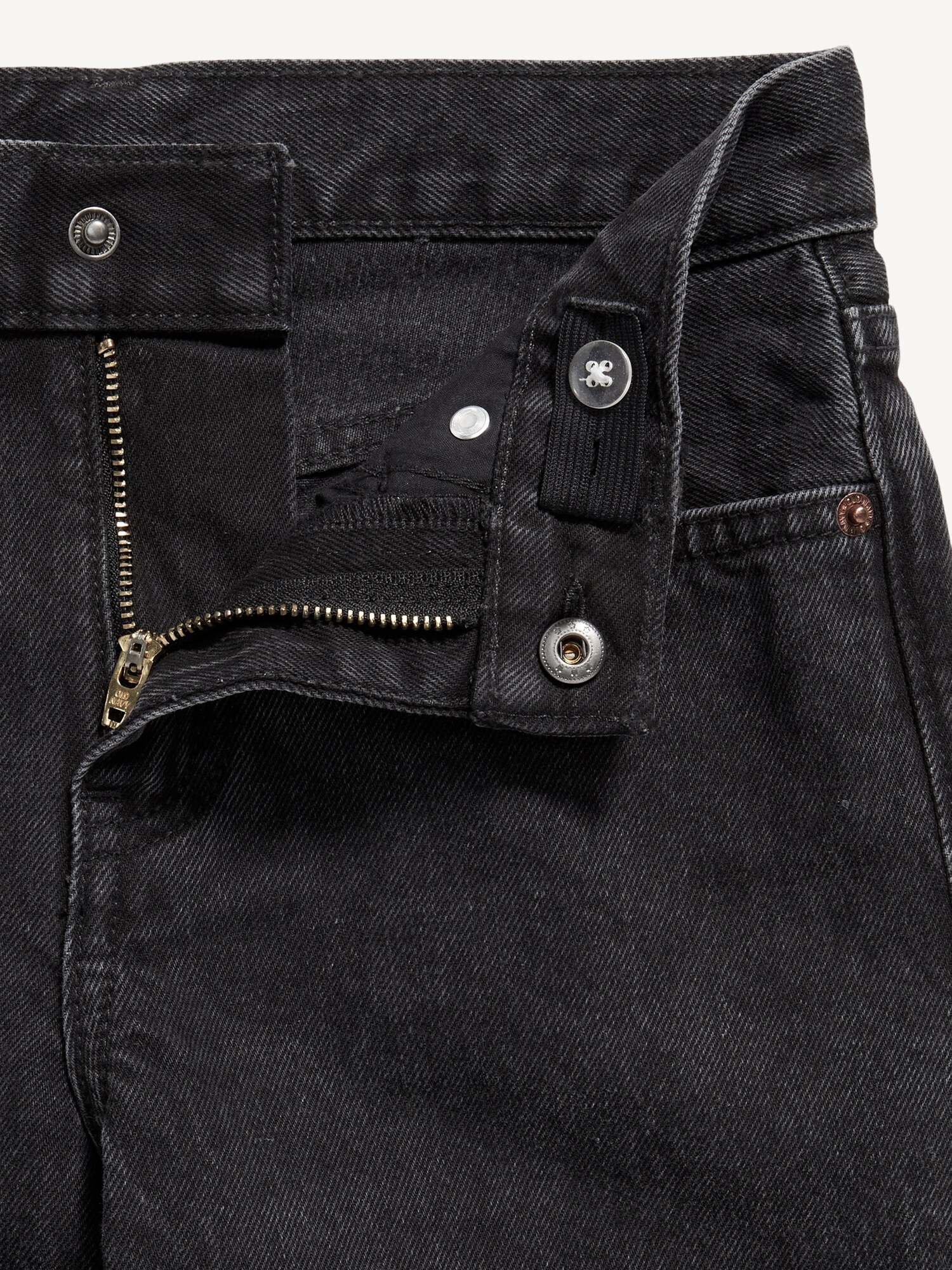 Джинсы Old Navy Baggy Non-Stretch Jeans для мальчиков, цвет: Чёрный варёный — фото 5