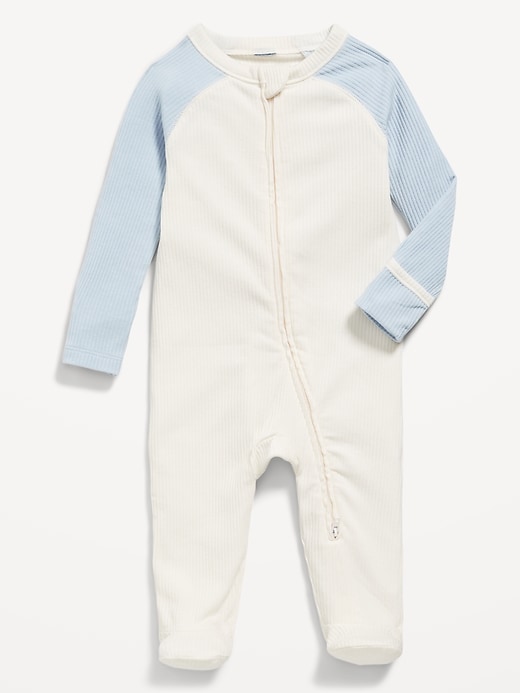 Image number 1 showing, Ribbed 2-Way-Zip Sleep & Play Footed One-Piece for Baby