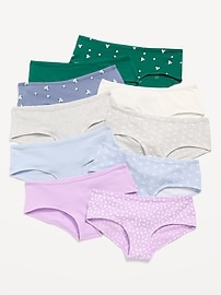 Image number 1 showing, Hipster Underwear 10-Pack for Girls