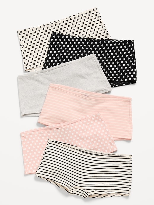 Image number 1 showing, Boyshorts Underwear 6-Pack for Girls