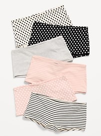 Image number 1 showing, Boyshorts Underwear 6-Pack for Girls