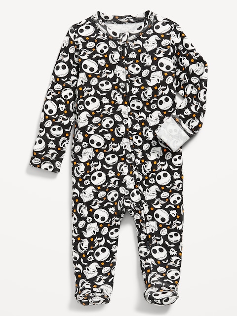 Disney© 2-Way-Zip Sleep & Play Footed One-Piece for Baby - Jack O' Black (Match The Fam!)