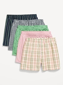 Image number 1 showing, 5-Pack Soft-Washed Boxer Shorts -- 3.75-inch inseam