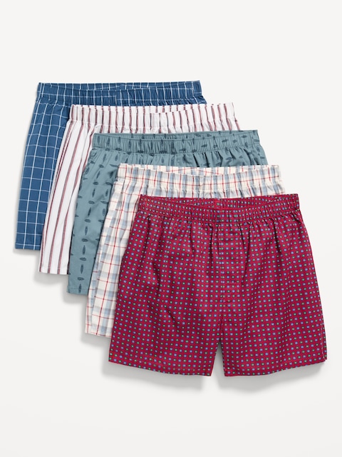 5-Pack Soft-Washed Boxer Shorts -- 3.75-inch inseam - Boats