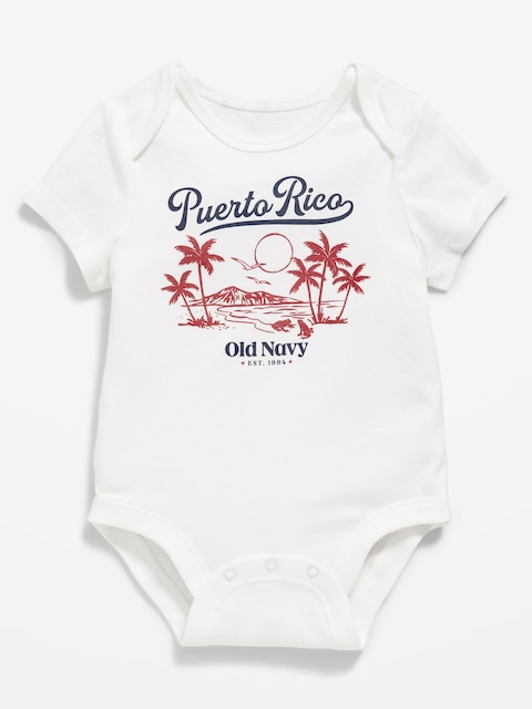 Short-Sleeve Graphic Bodysuit for Baby - Bright White