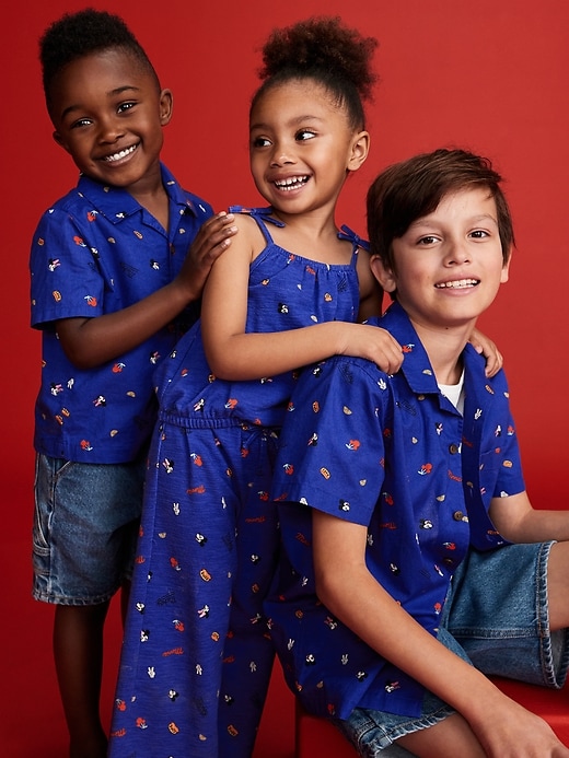 Image number 5 showing, Old Navy x Disney© Sleeveless Henley One-Piece Graphic Romper for Baby