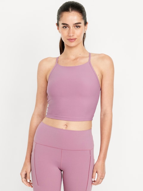 Light Support StudioSmooth Longline Sports Bra - Dusk Bloom
