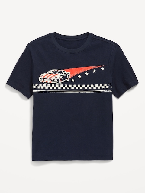 Softest Printed Crew-Neck T-Shirt for Boys - Americana