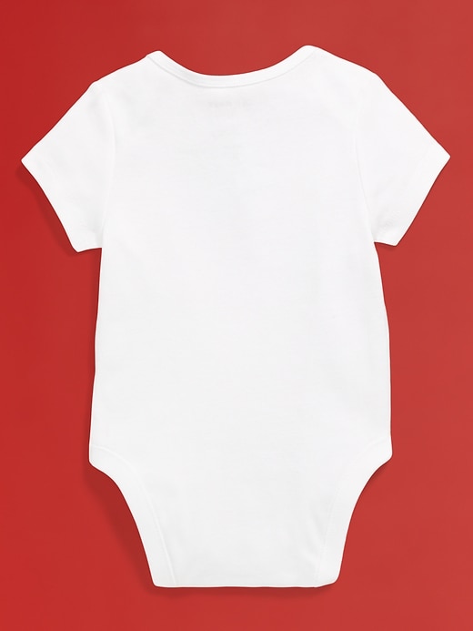Image number 2 showing, Old Navy x Disney© Mickey Mouse Flag Logo-Graphic Bodysuit for Baby