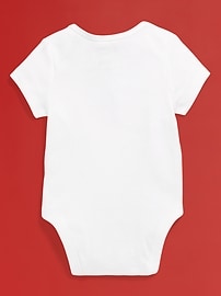 Image number 2 showing, Old Navy x Disney© Mickey Mouse Flag Logo-Graphic Bodysuit for Baby